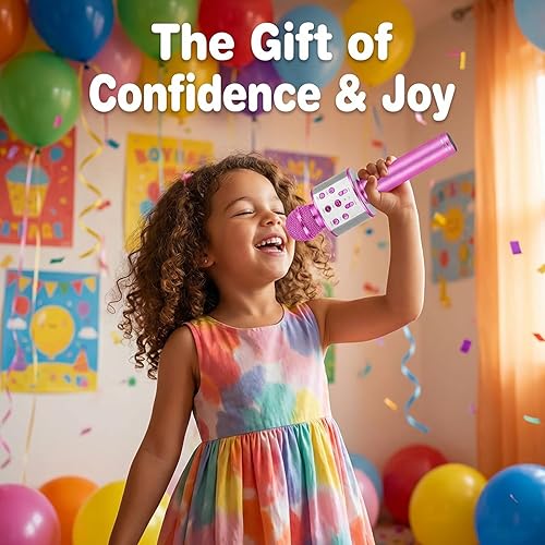 Miniatura 7 de Micrófono de karaoke para niños juguetes para niñas: regalos de cumpleaños de Navidad, ideas para niñas de 3, 4, 5, 6, 7, 8, 9, 10 años
