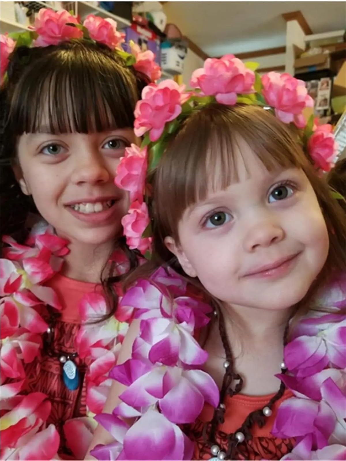 Collar de Flores Tropicales con Leis Hawaianos Gruesos, 12-48 Piezas, for Playa, Fiesta Luau, Piscina, Suministros for cumpleaños Tiki(Color A,48 Pieces)