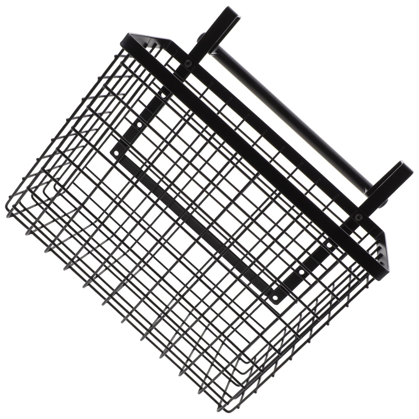 Cesta Colgante de Acero al Carbono Negra para Verduras y Condimentos, Estante Multifunción para Armario de Cocina, Organizador de Puerta para Almacenamiento y Ahorro de Espacio