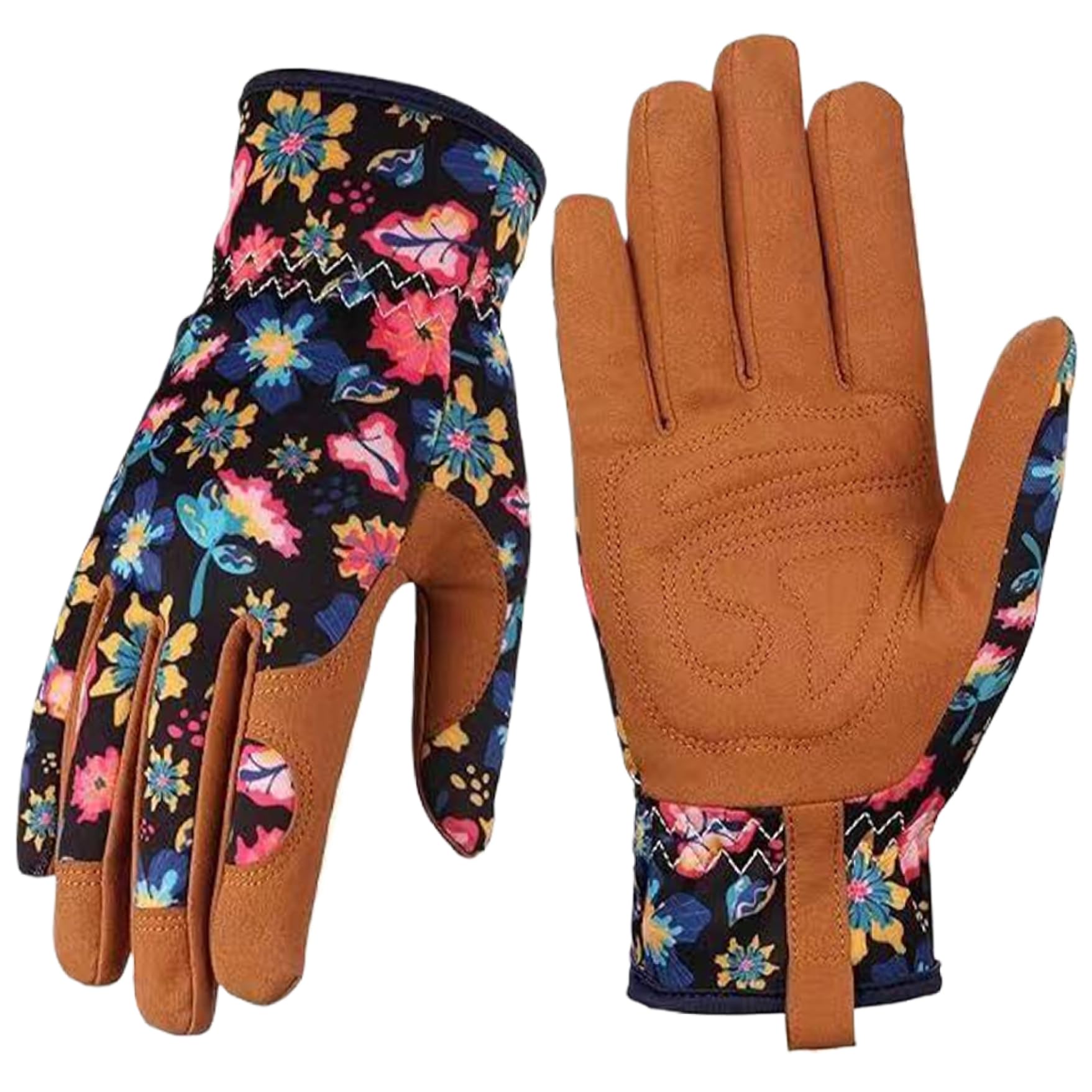 Womens Gardening Weeding Working Gloves, Leather Garden Glove High-Dexterity Gardening Work Gloves for Women Thorn Proof No Stab for Digging, Planting, Pruning Style2 for Women