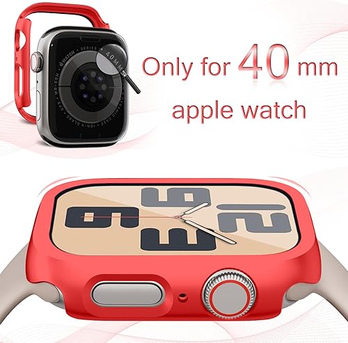 Miniatura 2 de Funda de reloj compatible con Smartwatch Series 2, 3, 10, ligera, a prueba de golpes, funda protectora de 1.575 pulgadas (1.575 in) (rojo 1.69