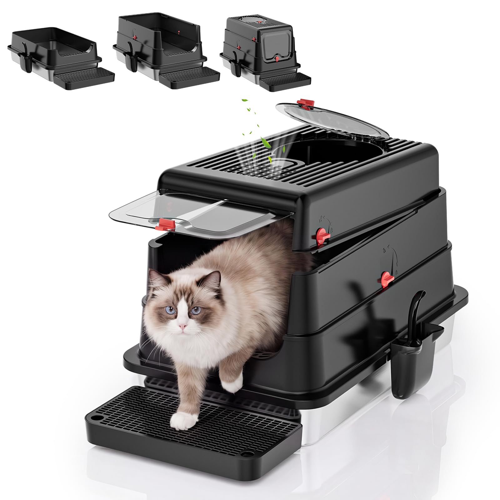 BEST JAJA XXL Cat Litter Tray Stainless Steel (V2A)