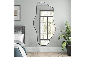 Large Irregular Mirror, Big Modern Oblong Decorative Wall Mirror