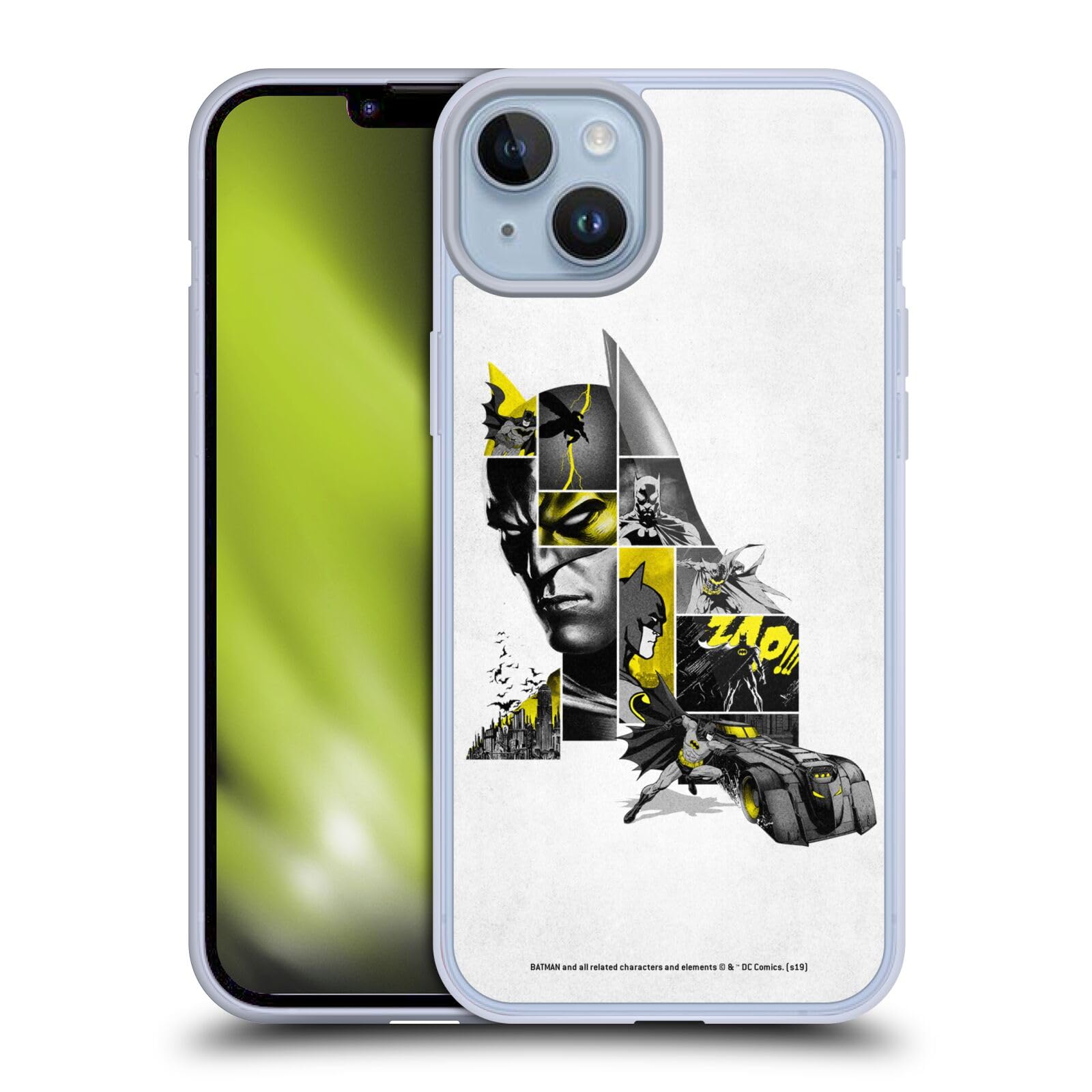Funda de gel Batman para iPhone 14 Plus con diseño collage de DC Comics 7
