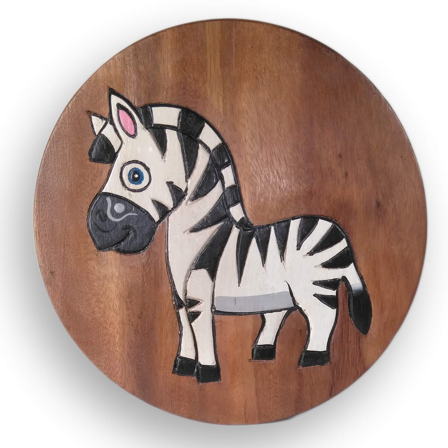 ART-CRAFT Vielseitiger Kinderhocker Holzhocker rund aus Mass