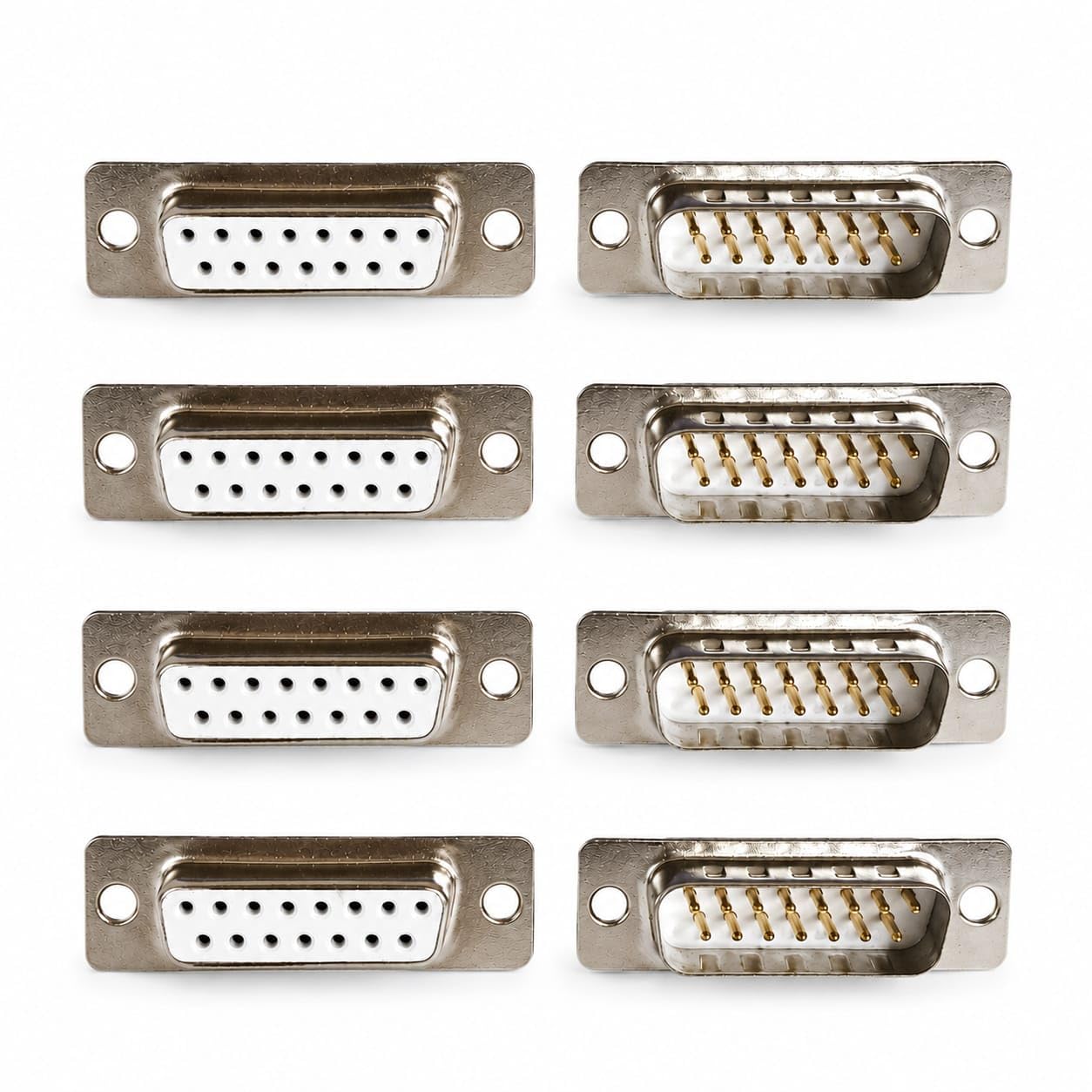 Limelight Store DB15 Male & Female D-Sub Connector Set (Pack of 4), 15 Pin Solder Cup Panel Mount Connectors for PLC, CNC Machines, Industrial Automation, Serial Communication & Custom Cable Assembly-picture-10