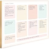BLU MONACO Pastel Border Weekly Planner Notepad – Weekly To-Do List with 52 Tear-Off Sheets – Soft Pastel Weekly Planner Pad with Calendar, Goals, and Priorities