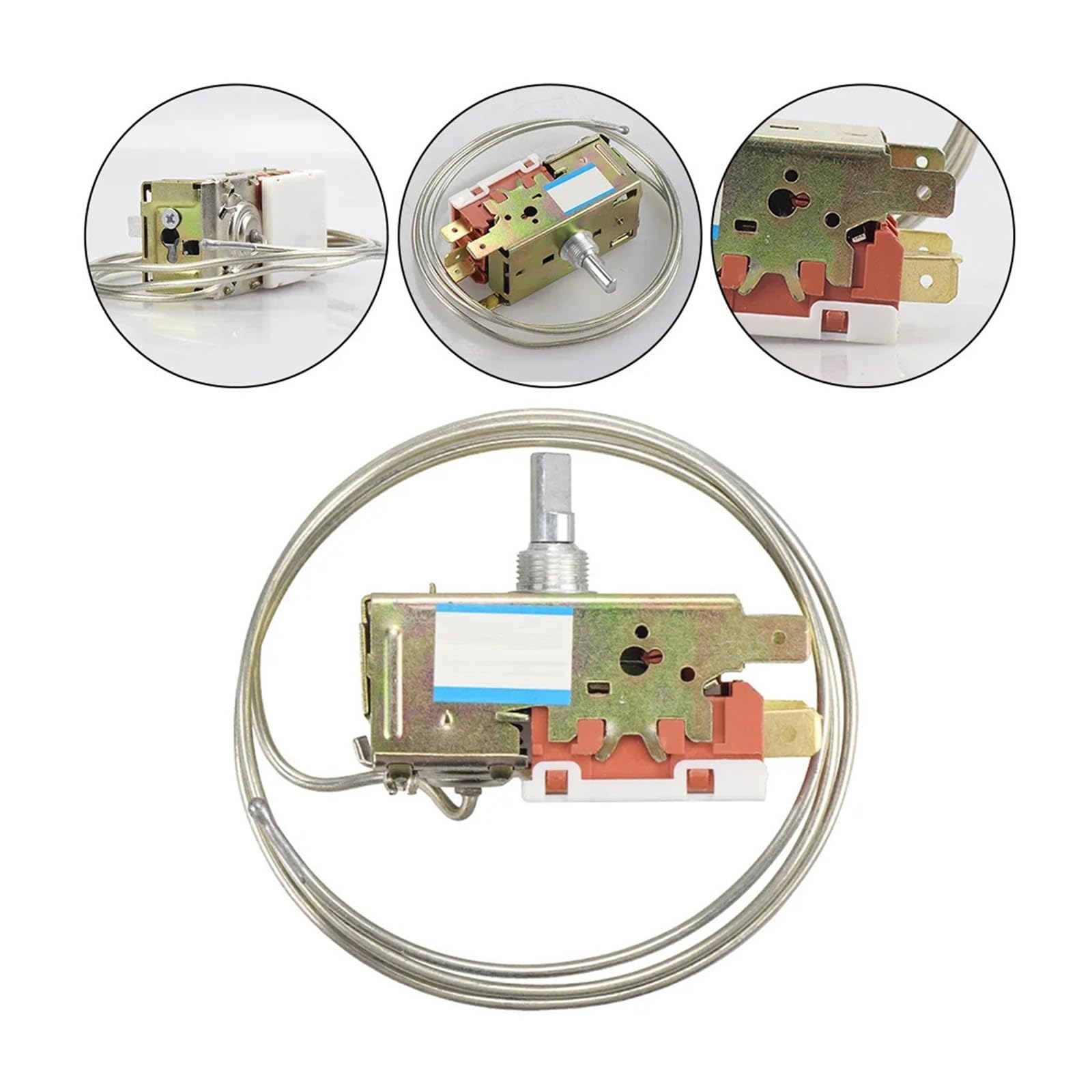 Interruttore Termostato Frigorifero WDF19-K K50/54/59/59E, Compatibile Con Siemens, Compatibile Con Bosch, Con Design Dell'albero A Forma Di D 80 Cm