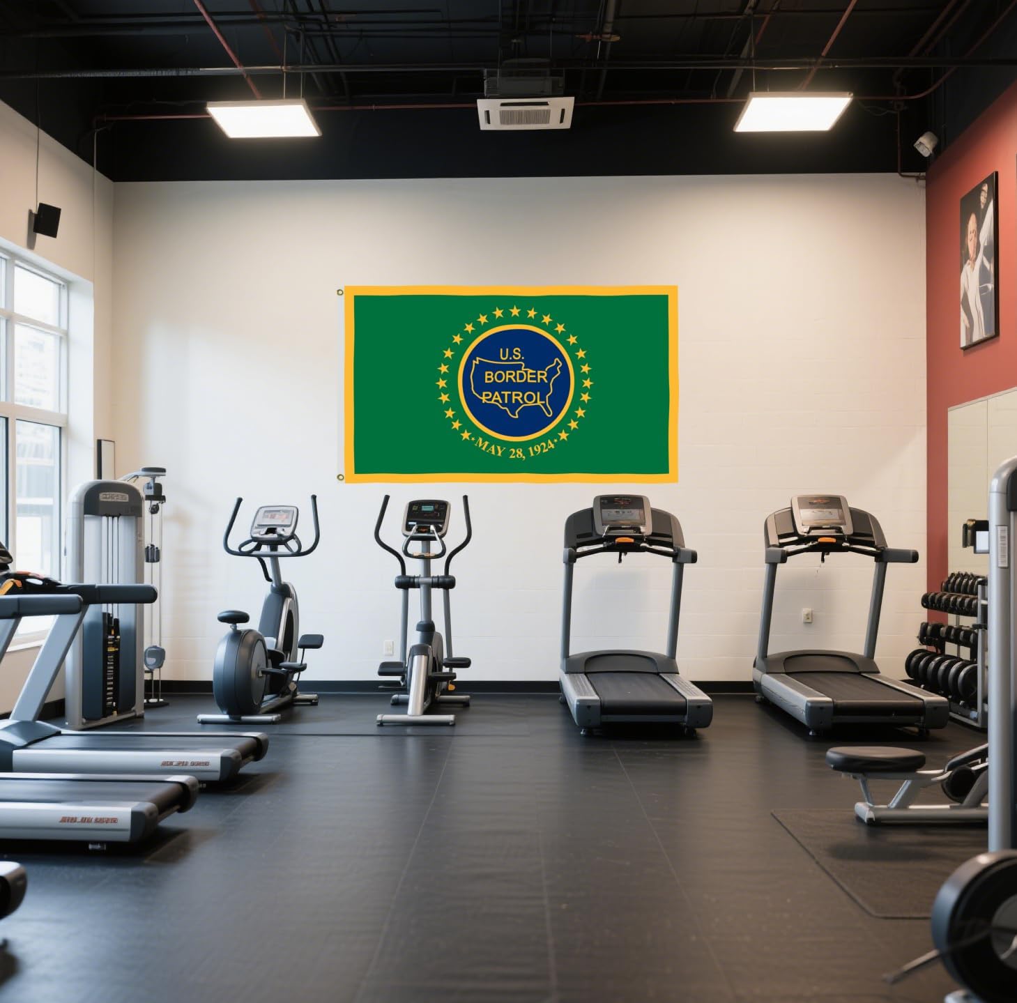Border Patrol Flag 6X10FT, Both Side Printed, Men Women Banner,Vibrant Colors, Double Stitched with 2 Brass Grommets, Bar Garden Street Decoration, GYM, Office Decor,Indoor Outdoor Use,Gifts. (USBP, 6x10ft)