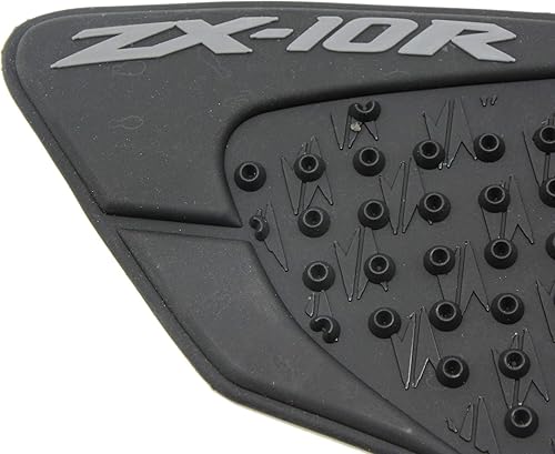 Miniatura 9 de Motocicleta tanque de gasolina tracción lateral rodilleras almohadillas protector adhesivo adhesivo para Kawasaki ZX6R-636 2007-2008 negro 2 unidades