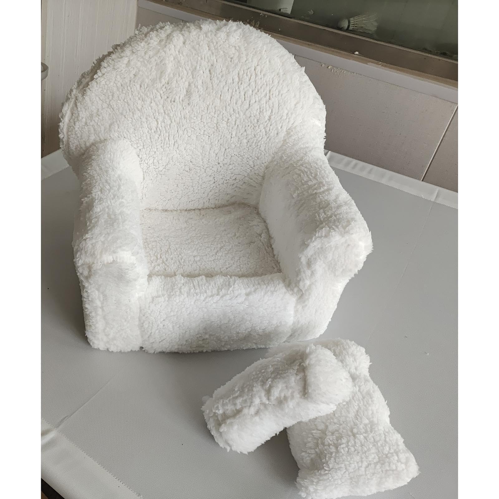 Set di Cuscini per Neonati, per Posa Fotografica, Morbidi e squisiti, in Tessuto, per Neonati e Bambine, con Divano e Accessori per Fotografia, Stile B