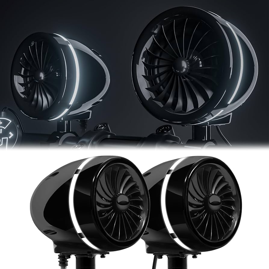 JET　STREAM audio Amazon.com: GoHawk Bluetooth Motorcycle Speakers with LED