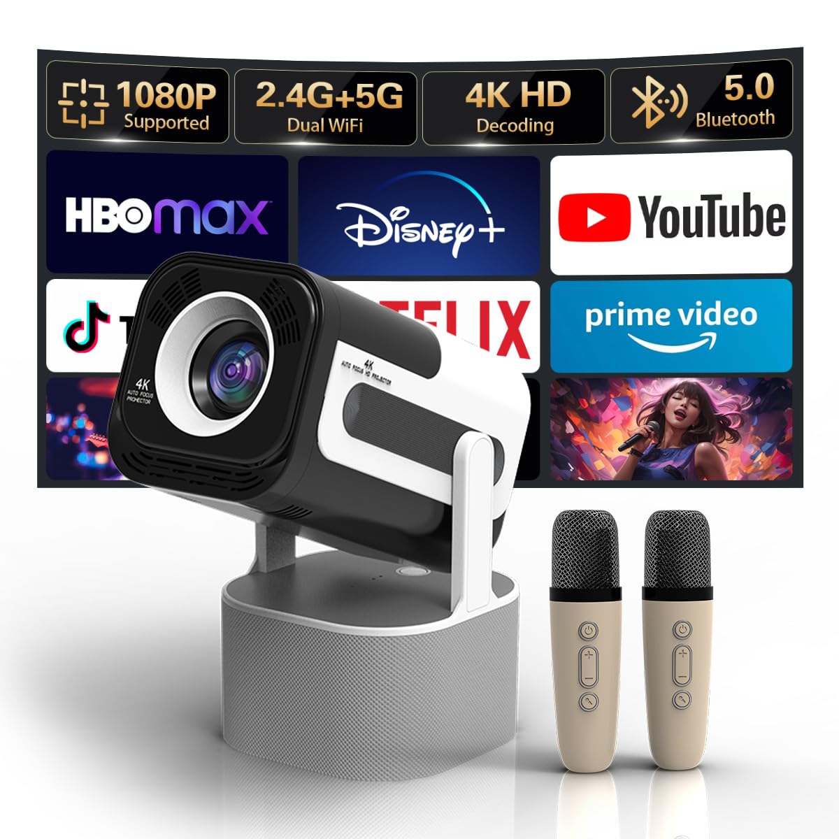Amazon.com: JYNTOXA Projector with WiFi and Bluetooth, Projector