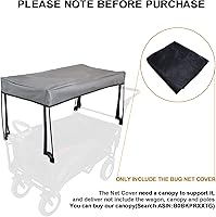 Vista 5 de Mosquitera universal para vagón, cubierta de red de insectos para playa plegable, utilidad para niños, comestibles, empujar, cochecito, carro