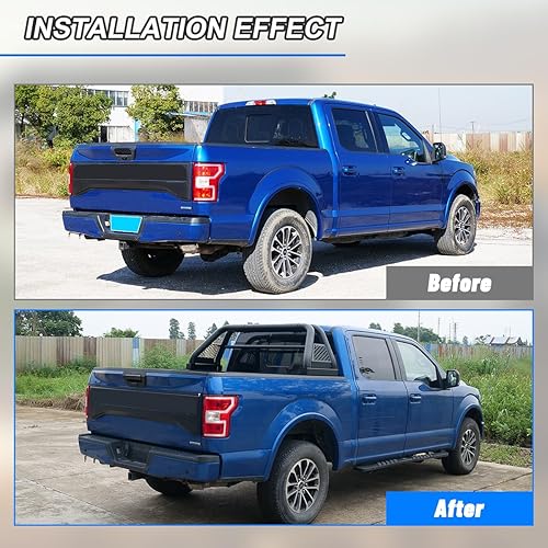 Miniatura 3 de ROXX Barras enrollables universales para camionetas de tamaño completo, barra enrollable Sport Chase Rack para Dodge Ram 1994-2010Chevy Silverado