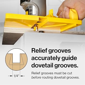 MICROJIG MatchFit Grid Router Guide, Woodworking Precision Tools for Dovetail Track, Easy Setup, Self-Indexing Design 4 Spacing, MFRG-400-000