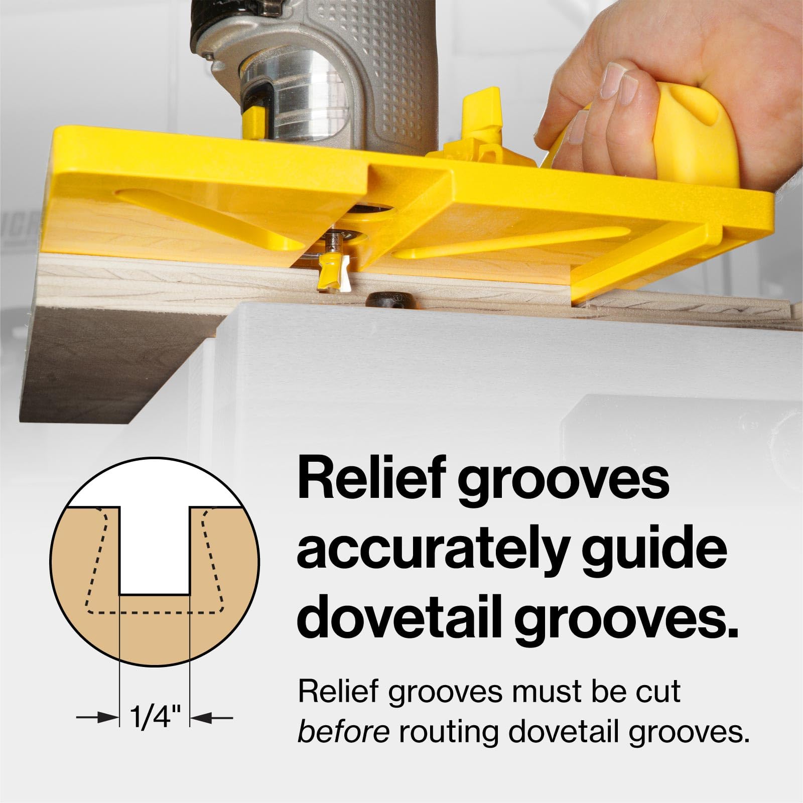 MICROJIG Matchfit MFRG-400-000 Guide de défonceuse à queue d'aronde précision travail du bois auto-indexation 10,2 cm