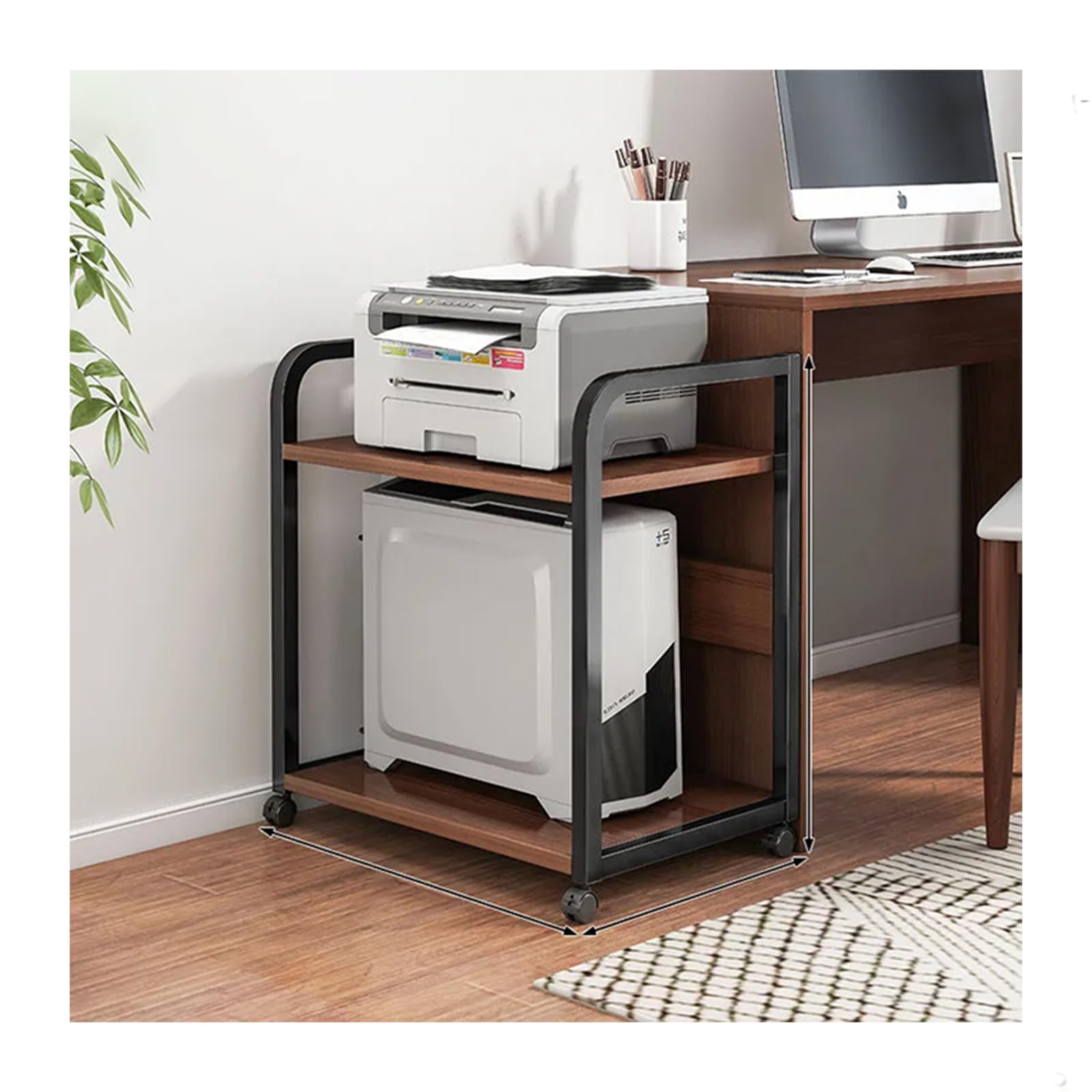 Amazon | パソコンデスク台 パソコントロリー デスク パソコン収納