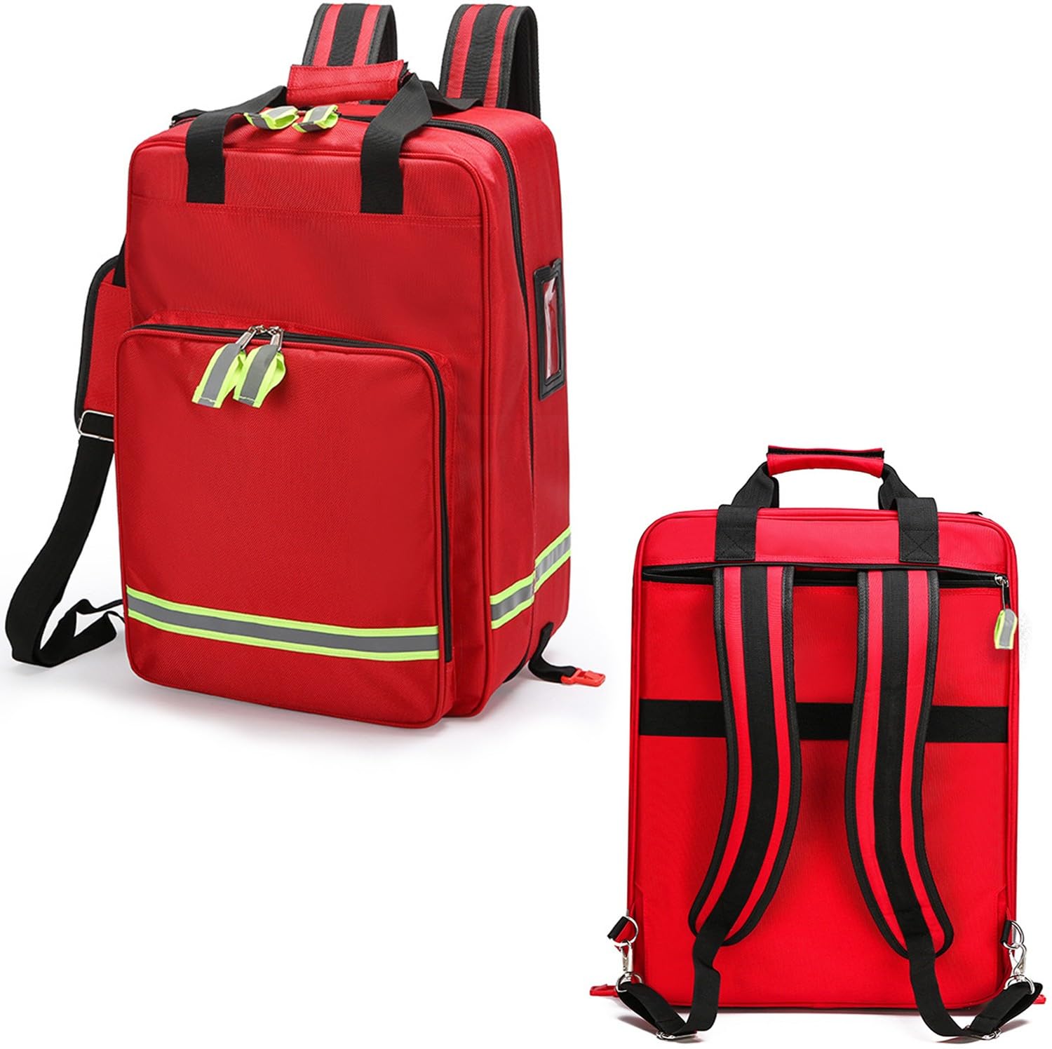 Mochila Emergencias Sanitarias con Carrello Ruote Rimovibile,Bolsa Enfermera para Traumatismos,Bolsa De Primeros Auxilios De Gran Capacidad,Botiquin Casa para Exterior,Marcha No Tie Rod