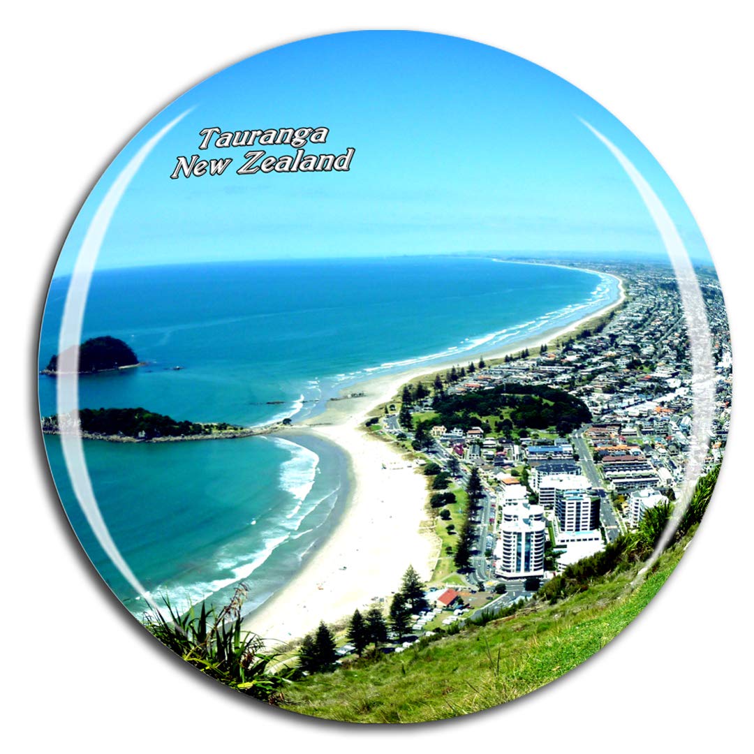 Weekino New Zealand Mount Maunganui Tauranga Fridge Magnet 3D Crystal Glass Tourist City Travel Souvenir Collection Gift Strong Refrigerator Sticker