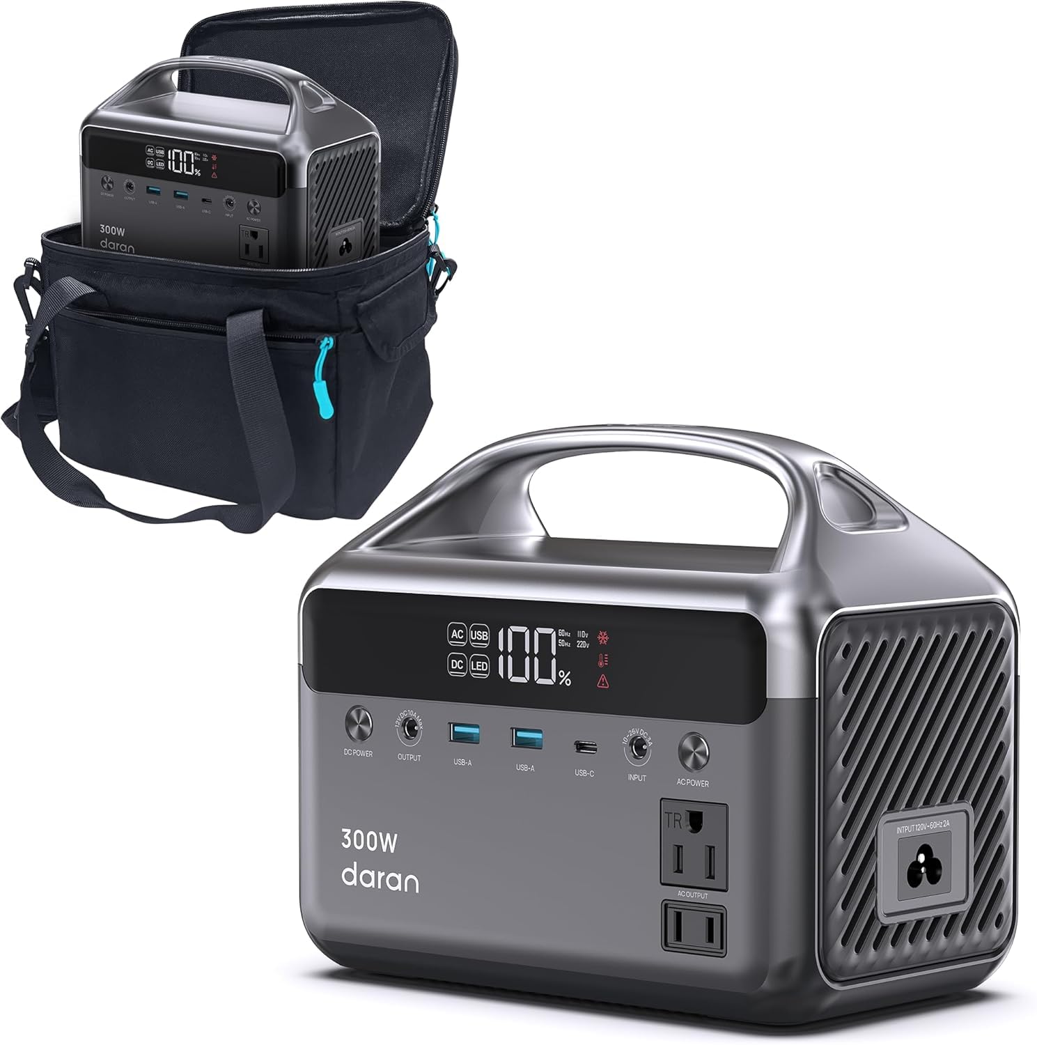 Amazon.co.jp: DARAN ポータブル電源 192Wh 定格300W AC出力 小型軽量 