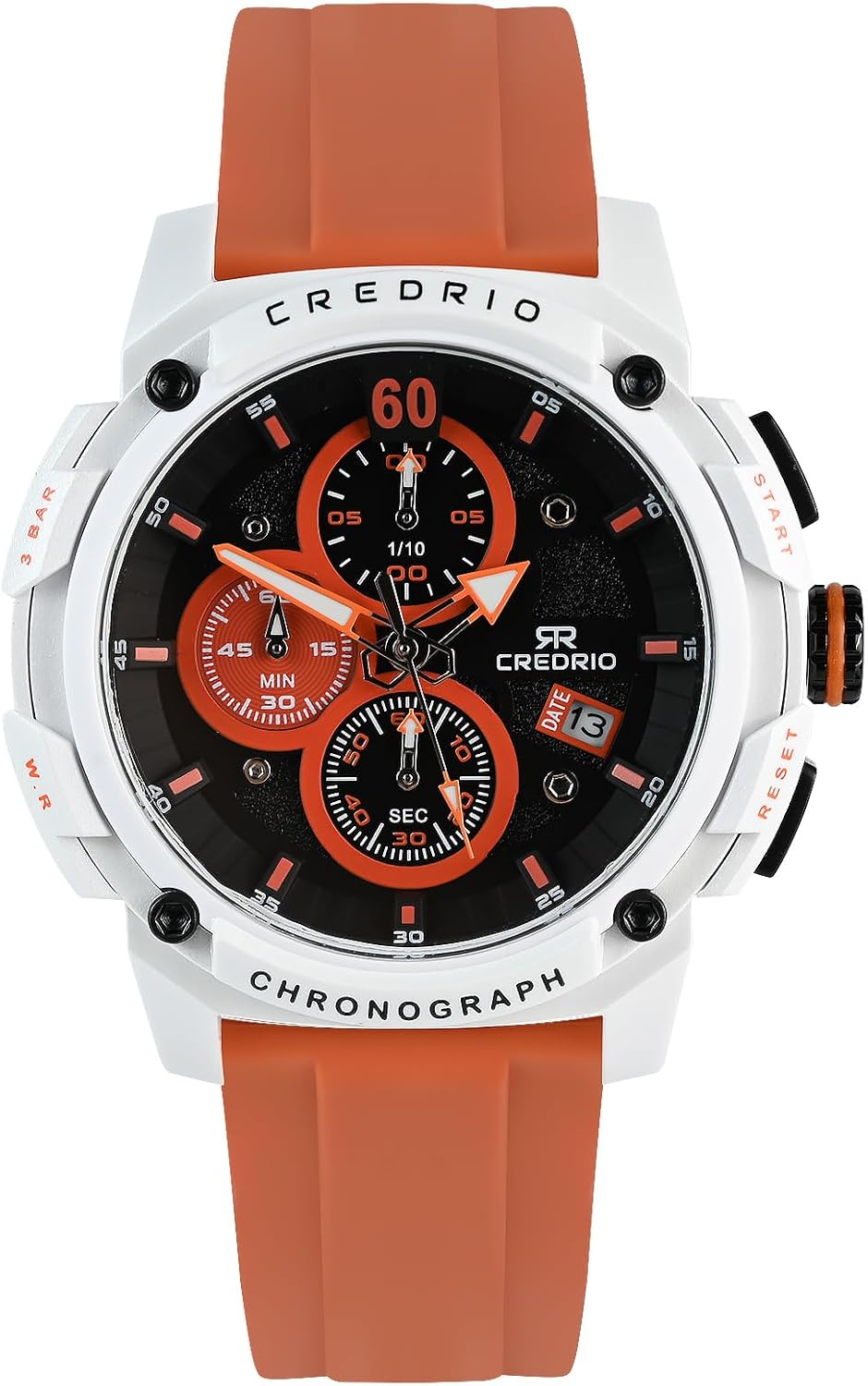 Men's Fashion Watch Silicon Band Business Quartz Watches Luxury Waterproof Luminous Analog Display with Date Chronograph Multifunctional Watch