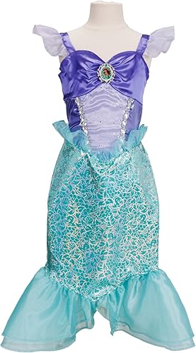 Miniatura 2 de Disney Princess Disfraz de Disney 100 Ariel para niñas, perfecto para fiestas, Halloween o juegos de simulación, talla infantil 4-6X