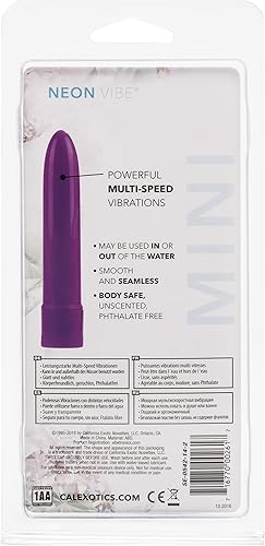 Miniatura 6 de CalExotics Mini Neon Multi-Speed Vibe, Morado