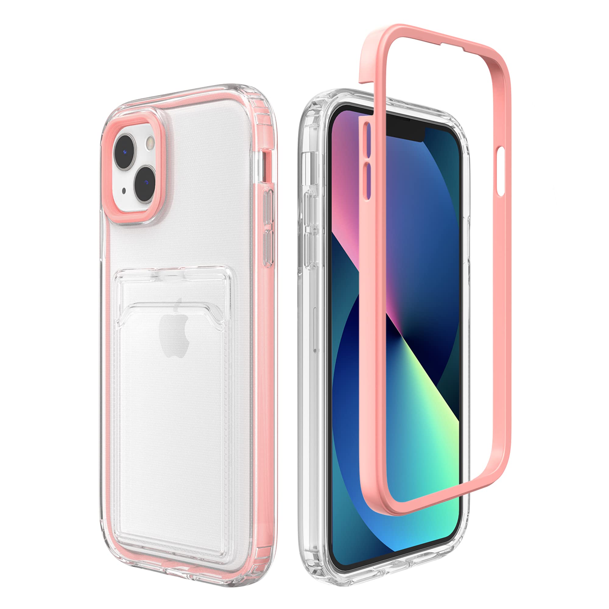 Leaisan Handyhülle für iPhone 15 Pro Hülle Premium Leder Flip Klappbare