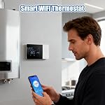 Smart WiFi Thermostat – Heat Temperature Controller | | Touchscreen Programmable Room Control | App & Voice Control Compatible | for House Hotel Living Room Bedroom Bathroom Indoor
