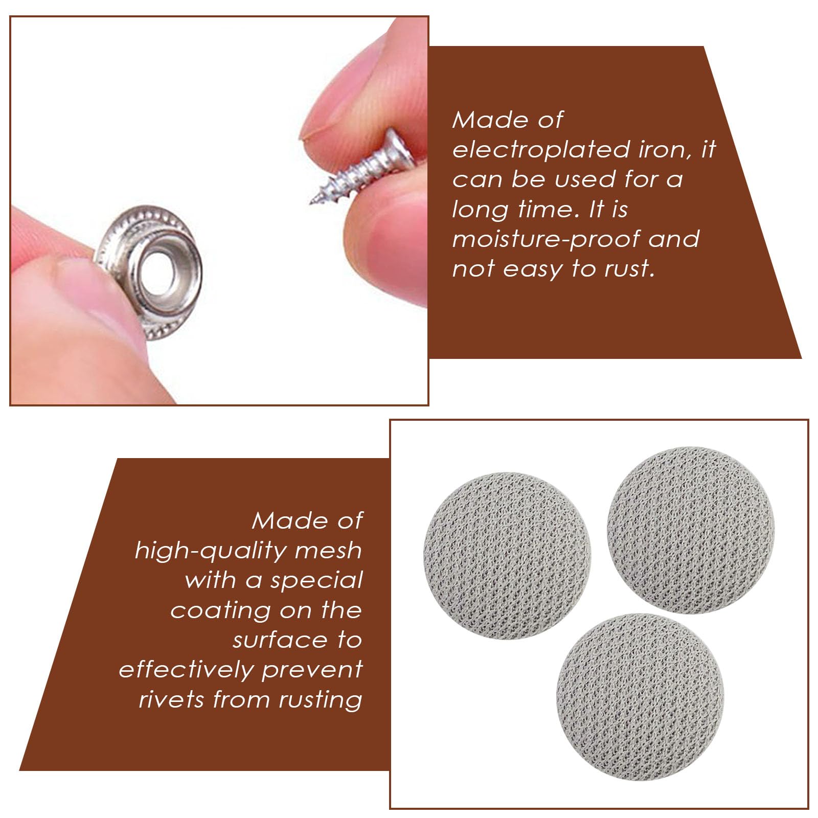 Kit Riparazione Cielo Auto - 72 Pezzi Con Viti, Spille E Attrezzi Per Fissare Il Tessuto Del Tetto (colore Beige) - Foto 6