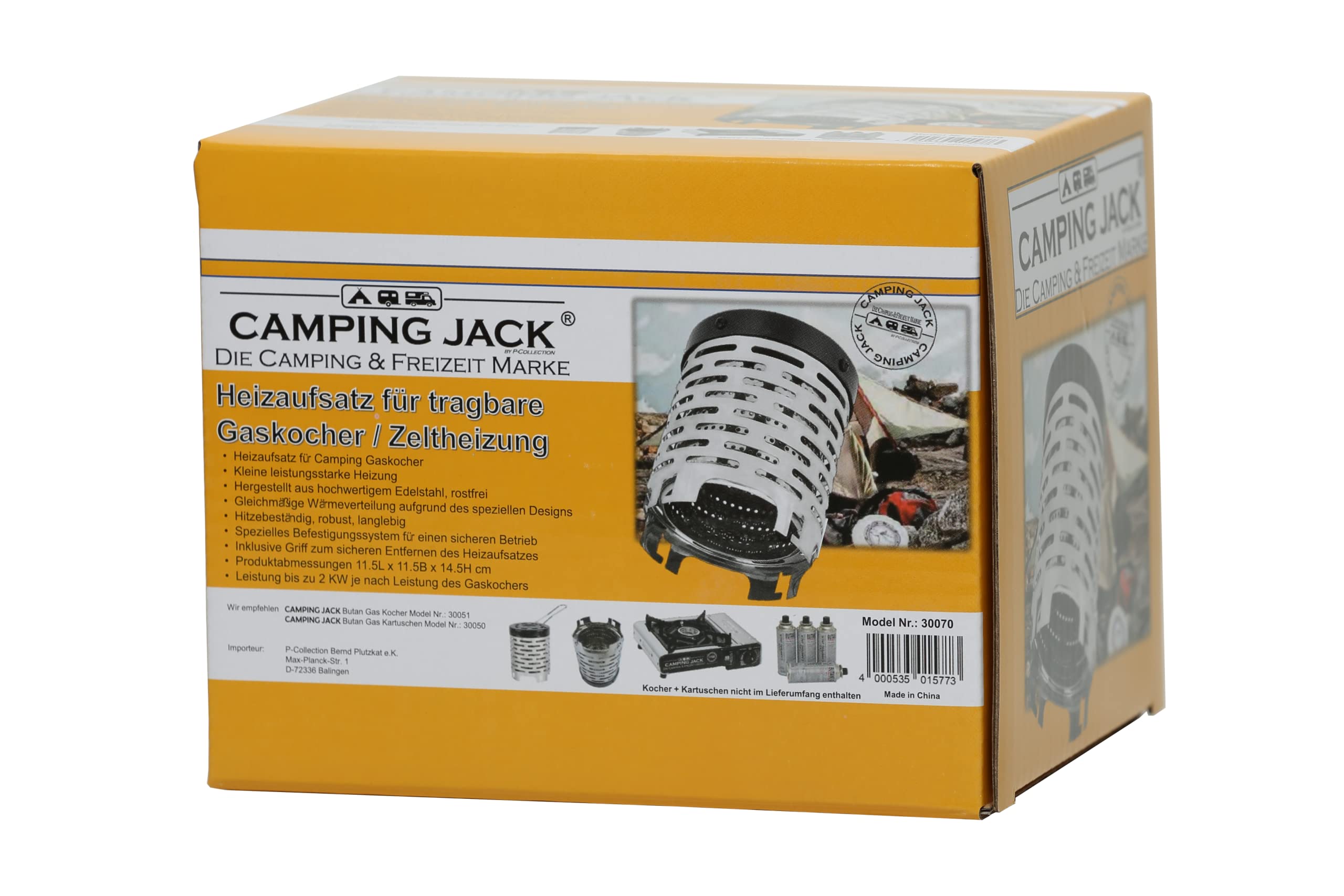 Kit de chauffage pour réchaud à gaz - Réchaud de camping en acier inoxydable - Couvercle de chauffage pour tente