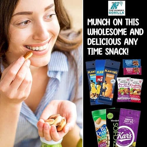 Miniatura 6 de Paquetes de aperitivos de frutos secos, paquetes individuales de mezcla de frutos secos y mezcla de frutos secos, paquete variado para adultos, 28