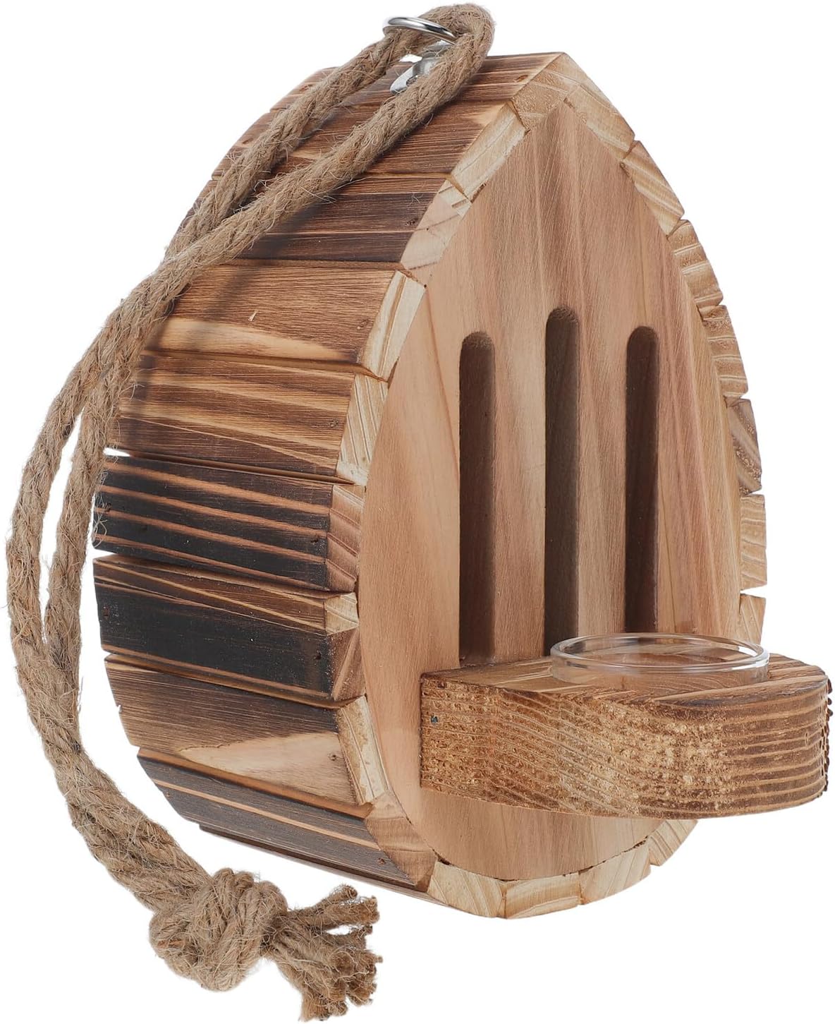 Kisangel Wooden Butterfly Habitat House with Feeder for Outdoor Garden Hanging Wall-Mounted Butterfly Shelter Nesting Box Patio Yard Decoration