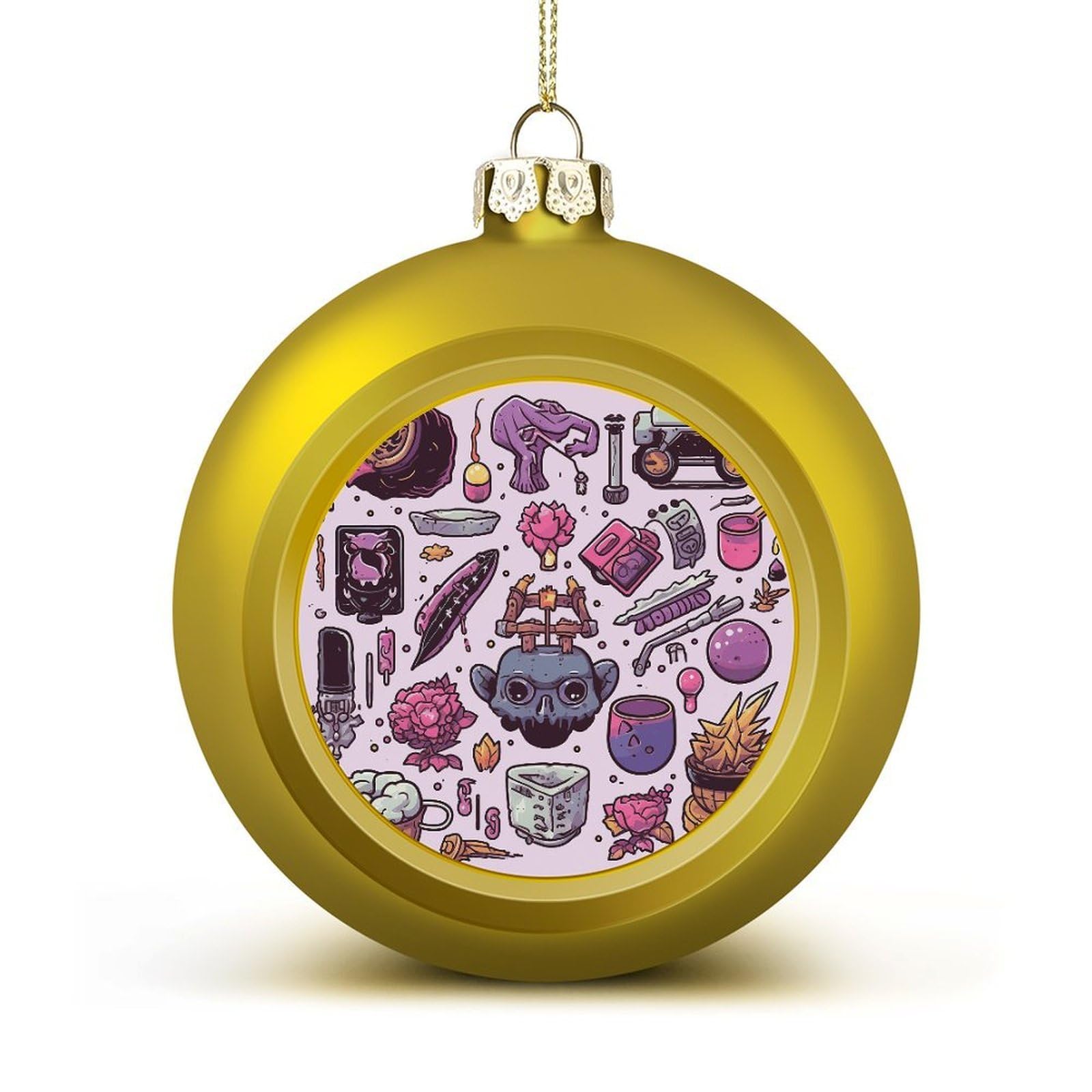 Various Graffiti Christmas Balls Ornaments for Xmas Christmas Tree 1.6" Hanging Shatterproof Xmas Balls Hanging Decor Pendants for Holiday Party Outdoor Indoor DIY Craft Supplies