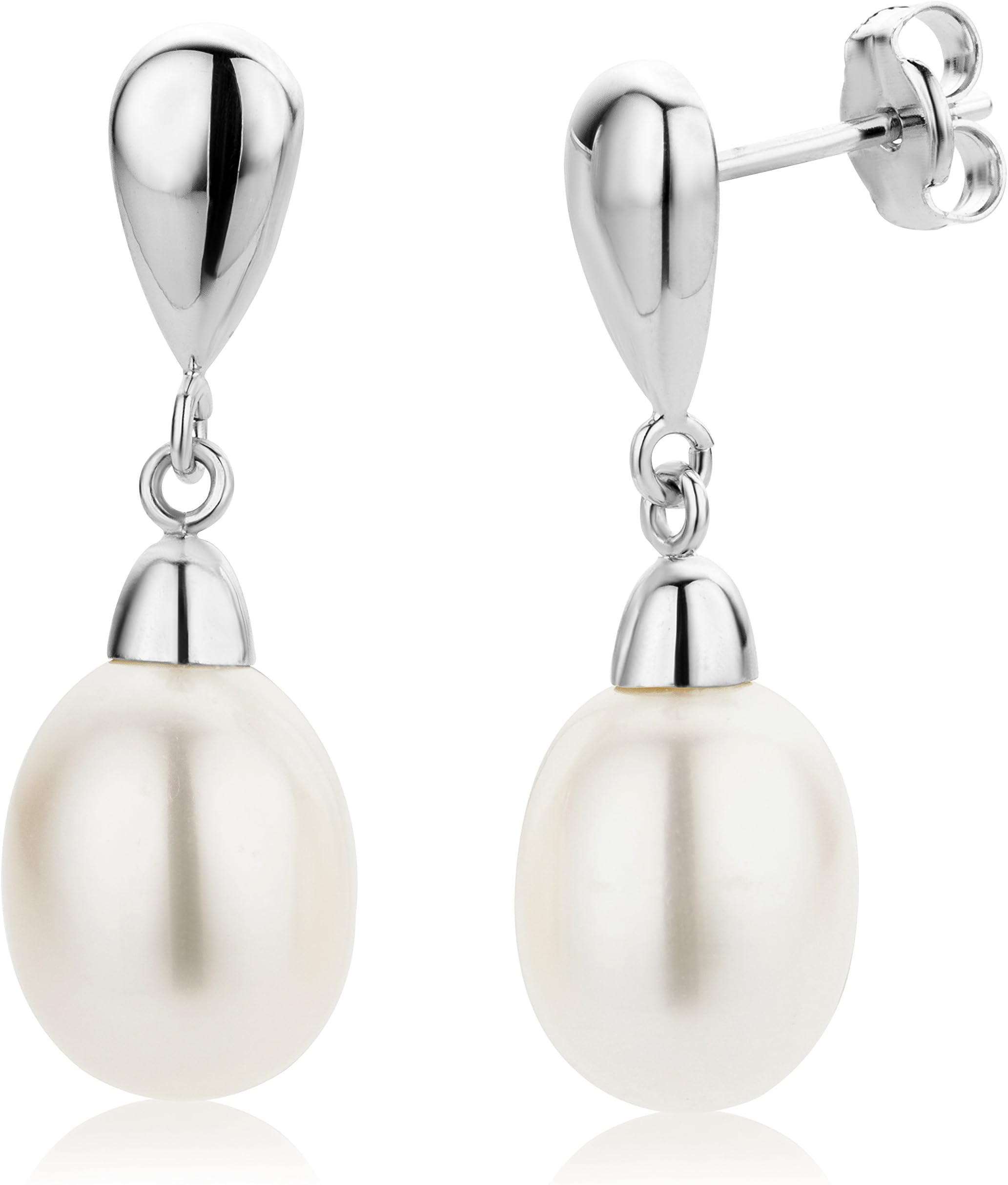 MioreEarrings Women Freshwater Pearls Drop earrings White Gold 9 Kt / 375