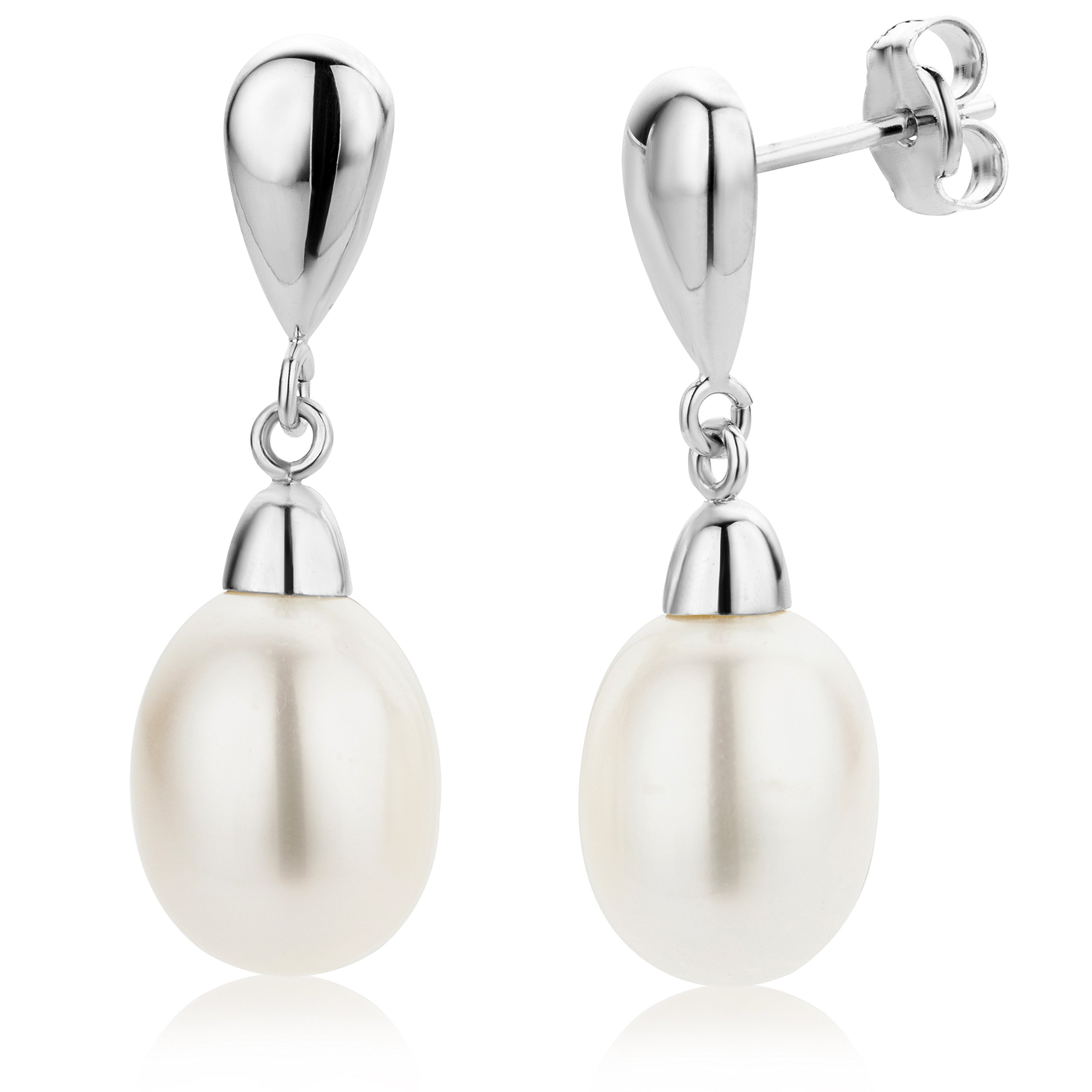 MioreEarrings Women Freshwater Pearls Drop earrings White Gold 9 Kt / 375