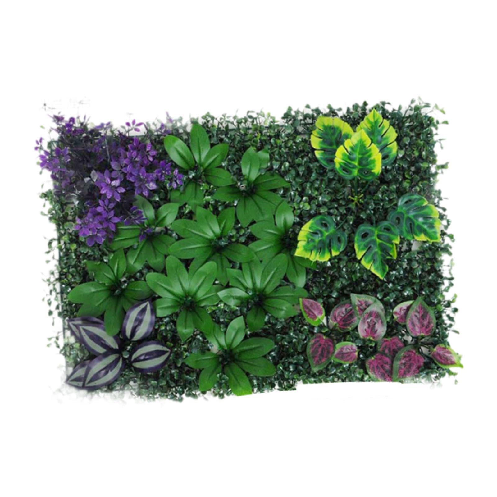 Pleayietoopiatiey Artificial Plant Wall Panel Faux Grass Wall Panel for Backyard Wedding Party Style E
