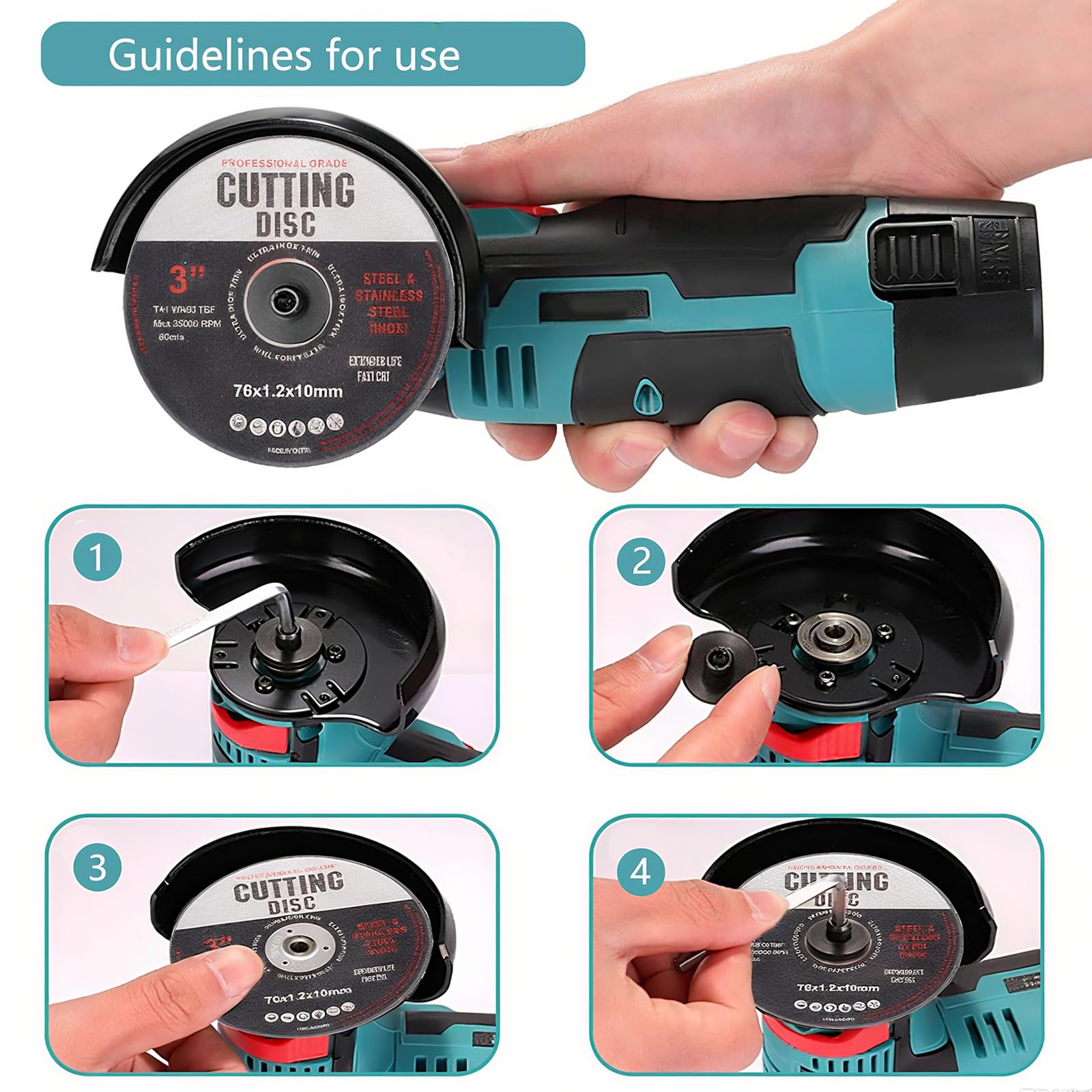 Utensili Tagliautensili 3" TAGLIO ARIA + 21 DISCHI DA TAGLIO - Foto 10