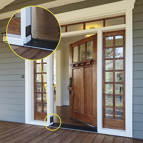 Miniatura 7 de Sellos de esquina para puerta exterior, marco de jamba, tapón de cuña con adhesivo, paquete de 10 unidades para burletes y protección contra