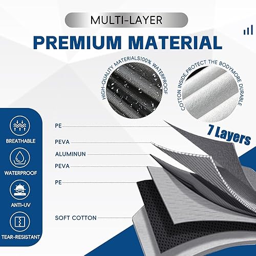 Miniatura 2 de KouKou Funda impermeable para camión para todo tipo de clima, 7 capas de alta resistencia para camioneta, longitud al aire libre de 210 a 232