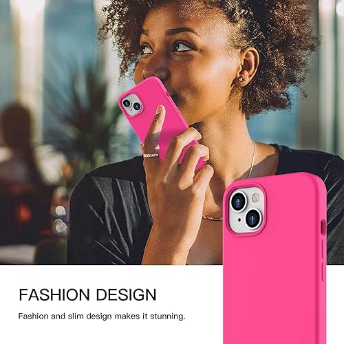 Miniatura 8 de Zuslab Funda de silicona real compatible con Apple iPhone 13 de 6.1 pulgadas (2021), silicona líquida antiarañazos, goma de gel, a prueba de golpes,