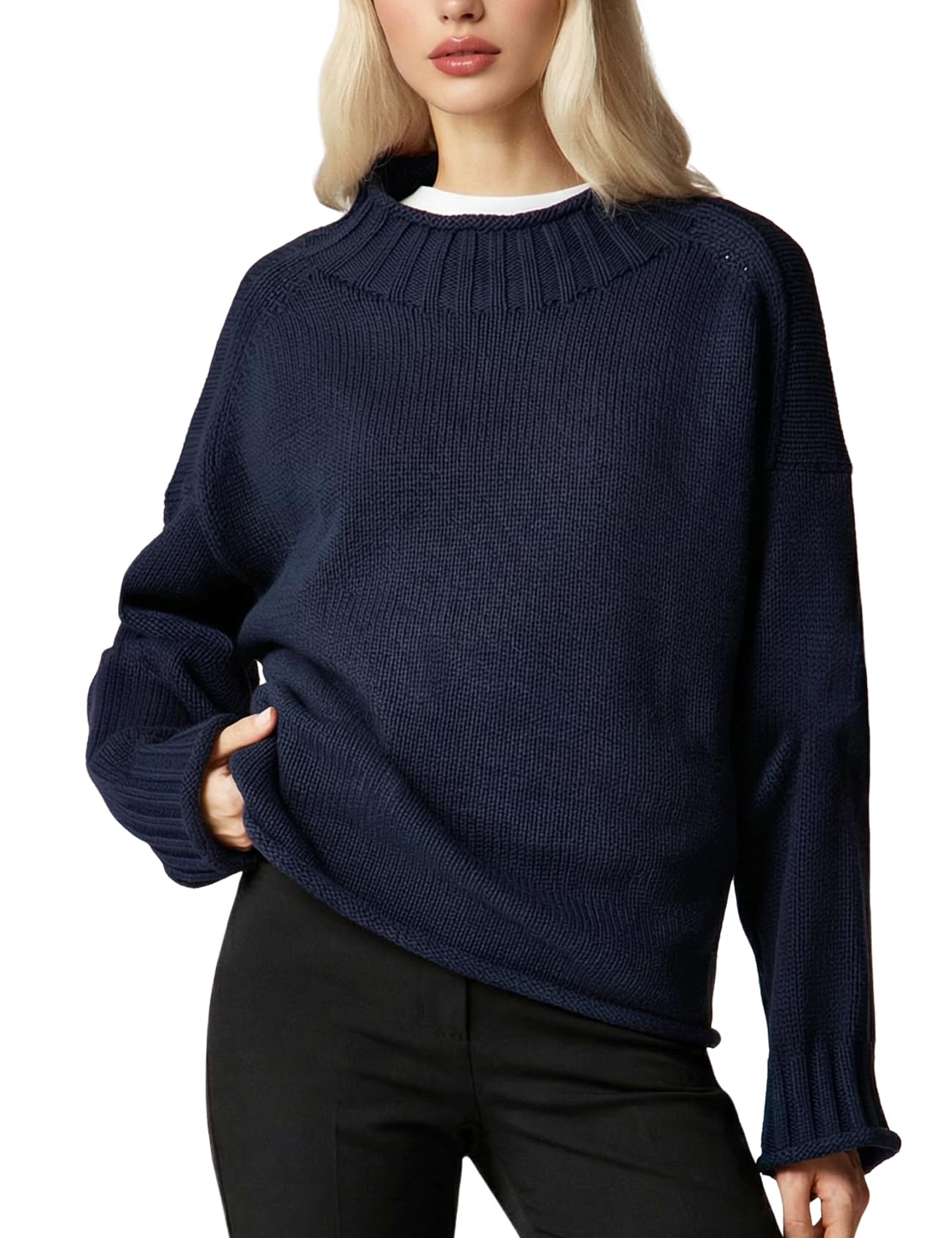 Yimoon Oversized Rollneck Pullover