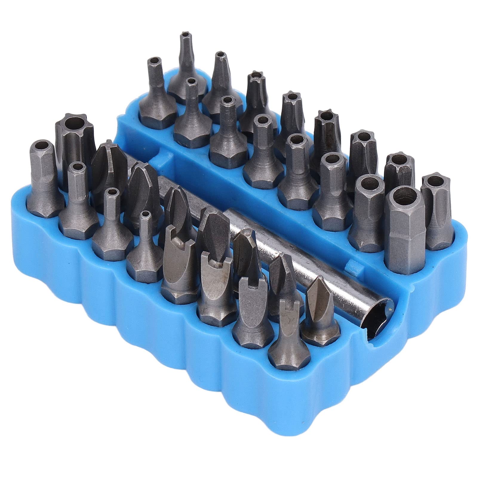 33Pcs Security Screwdriver Bit, 1/4in Hex Shank Tool Set Kit Torque Screwdriver Impact Torx Bit Set Security Tamper Proof Bit for Maintenance Repair