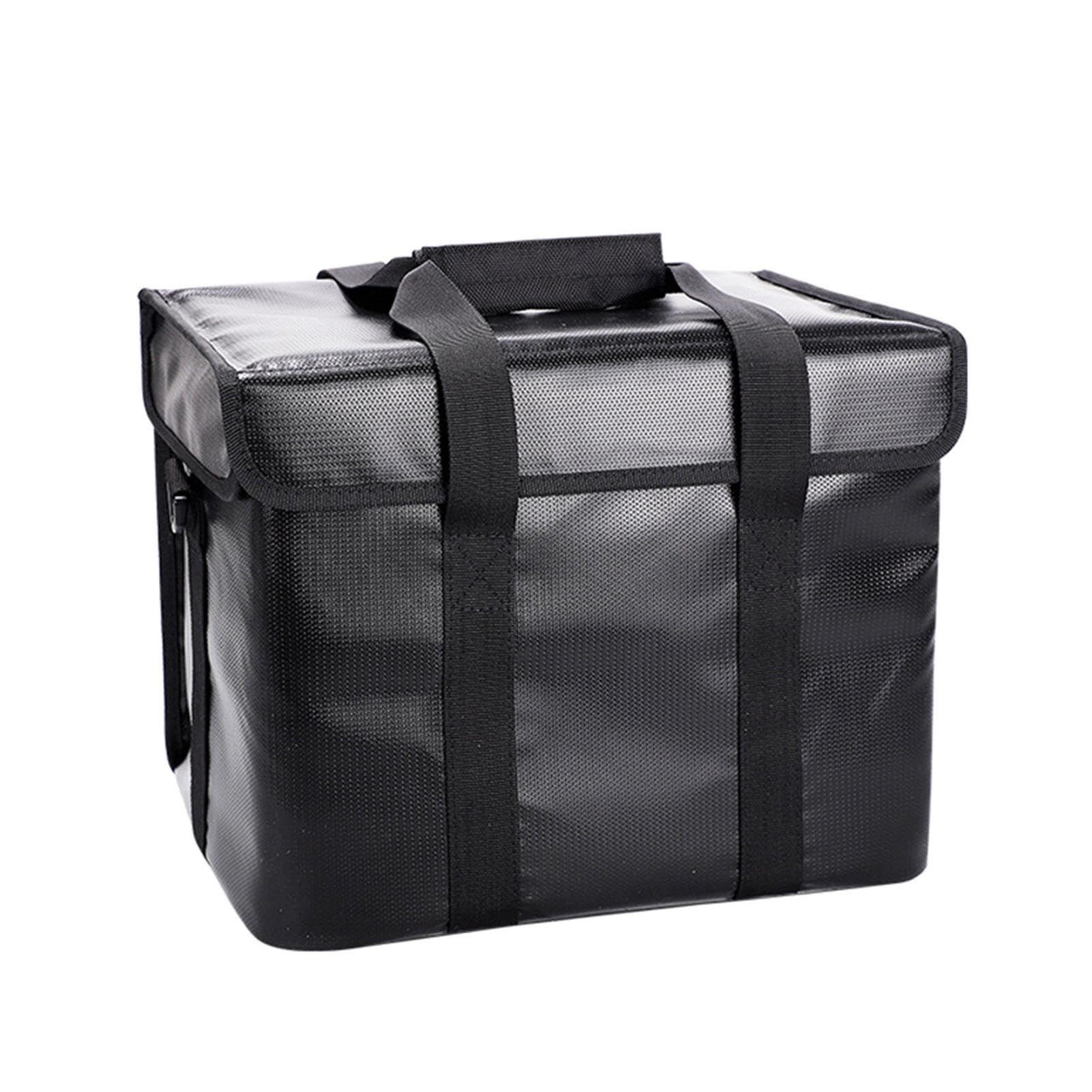 Sichere Tasche für Liipo Batterie – Sichere Liipo-Tasche, wasserdichte feuerfeste Batterie-Tasche | Sichere Aufbewahrungstasche für Liipo-Akku mit großer Kapazität mit Schultergurt, schwarzer Schutz