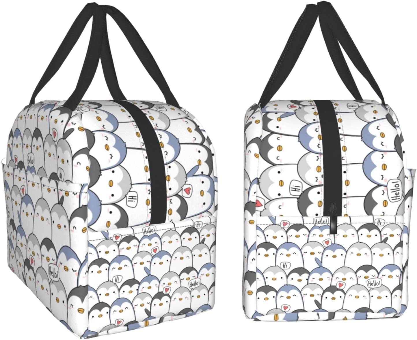 Borsa Termica Per Pranzo Per Bambini Con Simpatico Pinguino | Termosina A Prova Di Perdite Per Scuola E Ufficio | 20x10x25 Cm