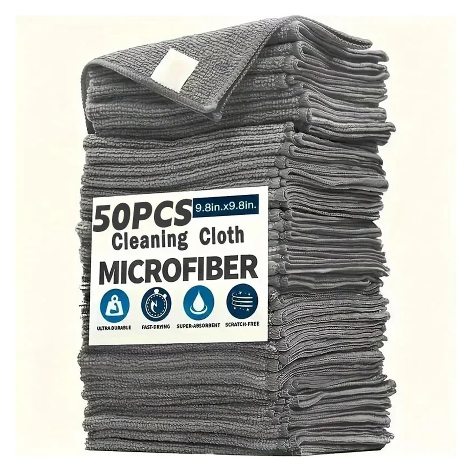 Thicken Microfiber Cleaning Cloths - Lint Free Reusable Towels for Car Windows and Household Cleaning 50PCS