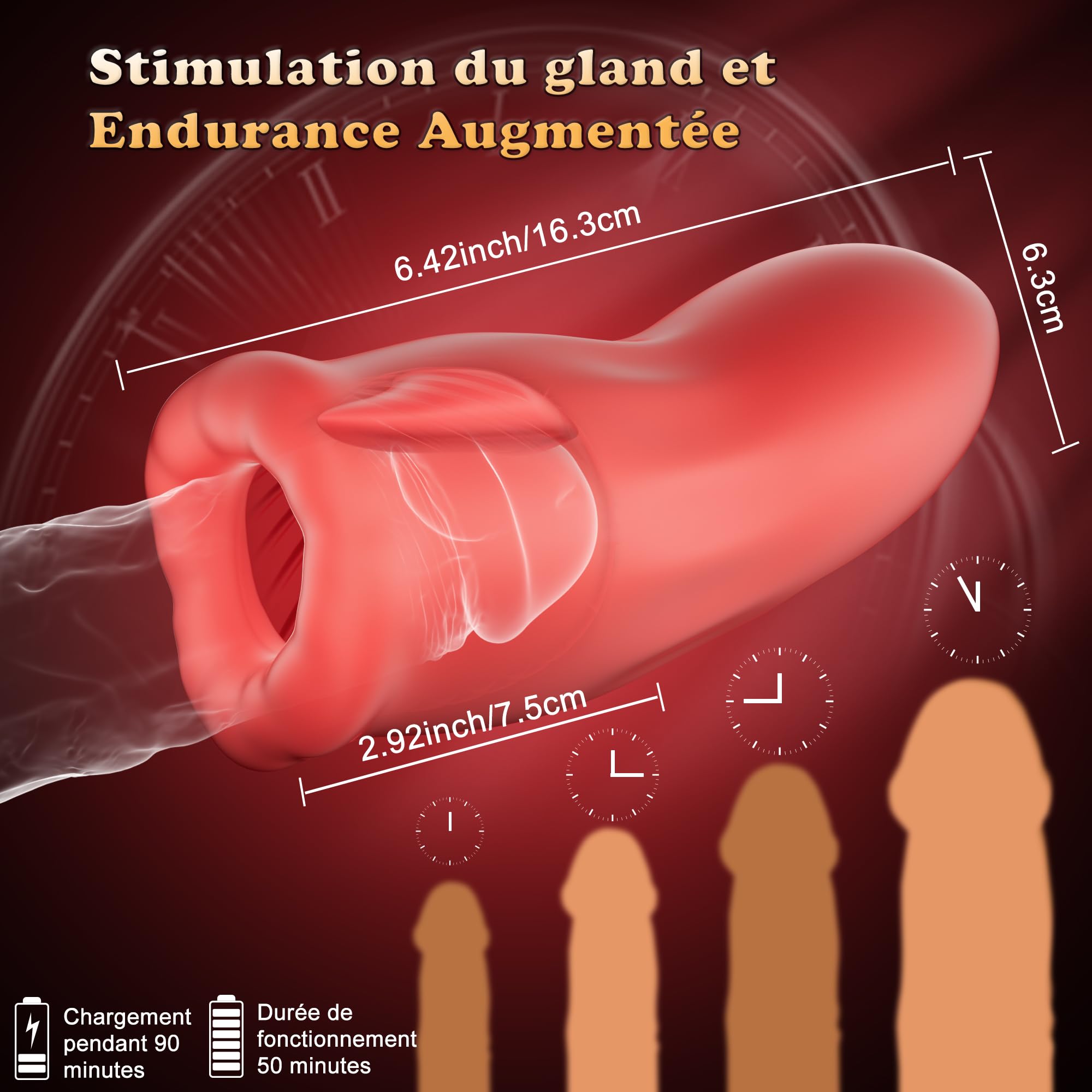 Sex Toýs Homme Masturbateur Homme - Sextoy Masturbâteur Masculins Mains Libres, Vibro Vaginette Branleur Toys mit 9 Modes de Vibration & 3 Modes de Succion Va et Vient, Suceur de Pénis Jouet Adulte