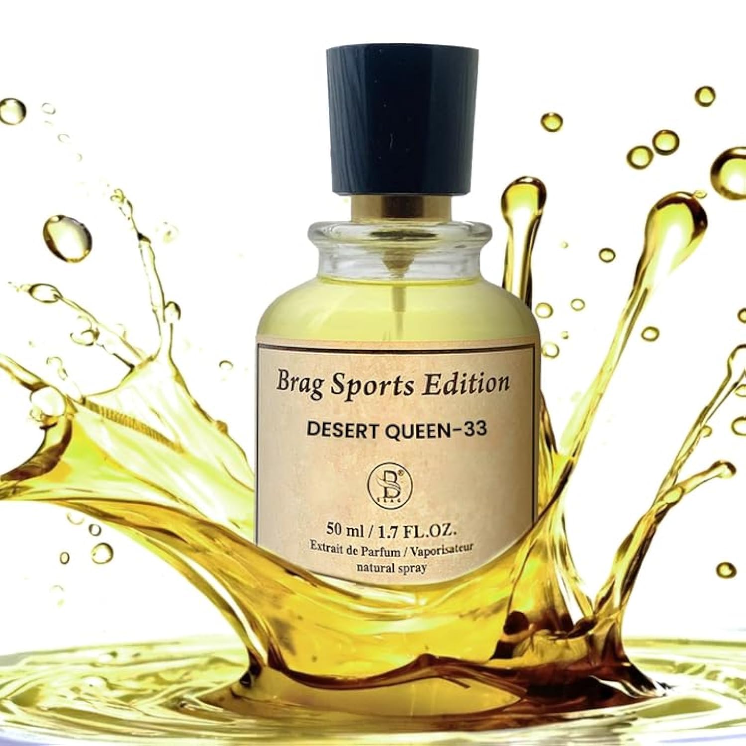 B Brag Sports Edition Desert Queen-33 Extrait De Parfum | Fruity, Rose & Amber Perfume for Women | Long Lasting Arabic Perfume for Daily Wear | Captivating Scent for Confident Women 1.7 OZ