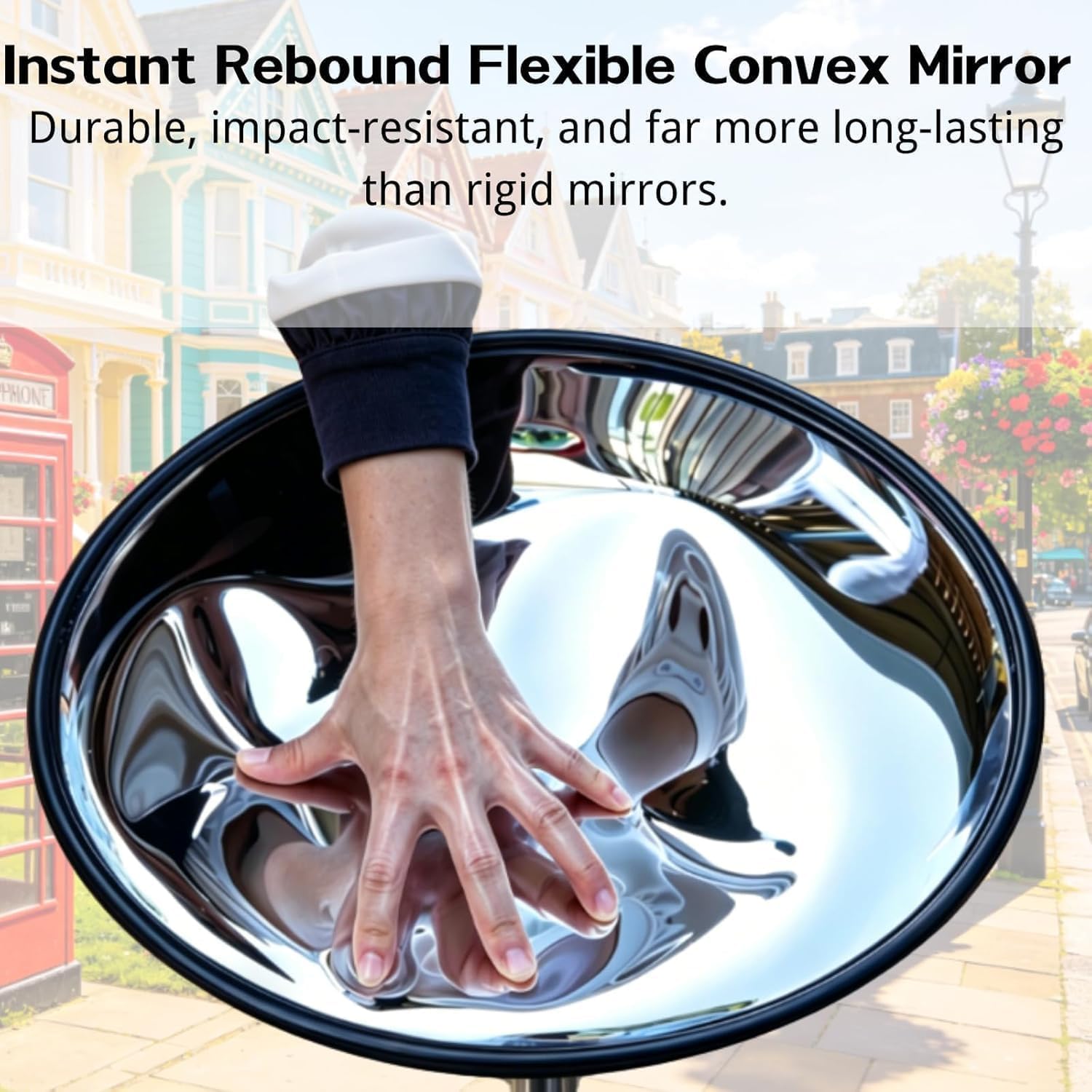 Miroir Routier Convexe 45 cm en Acrylique pour Sortie de Garage